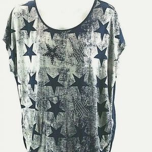 SKINNIE MINNIE Embellished Star Ruched Tee